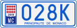 License plate of Monaco, Cars