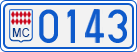 License plate of Monaco, Cars