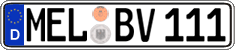 German license plate, Regular plates