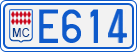 License plate of Monaco, Cars