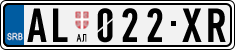 License plate of Serbia, Cars