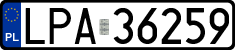 License plates of Poland, Regular car plates