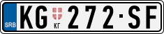 License plate of Serbia, Cars