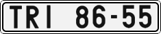 License plate of the Czech Republic, Cars (1960)