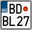 License plate of Montenegro, Motorcycles