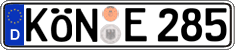 German license plate, Regular plates