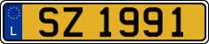 License plate of Luxembourg, 2003 year system