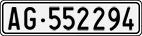 License plate of Switzerland, Cars
