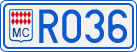 License plate of Monaco, Cars