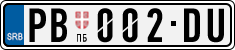 License plate of Serbia, Cars