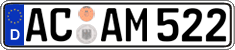 German license plate, Regular plates