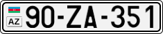 License plate of Azerbaijan, Cars