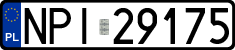 License plates of Poland, Regular car plates