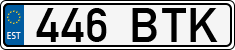 License plate of Estonia, Regular car plates