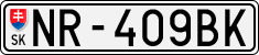 License plate of Slovakia, Cars