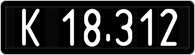 License plate of Austria, 1947 year system