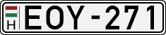 license plates of Hungary, Cars (1990)