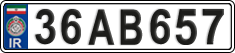 License plate of Iran, License plates for driving abroad (2015)