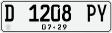 License plate of Indonesia, Regular plates