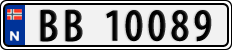 License plate of Norway, Cars