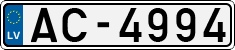 License plate of Latvia, Regular car plates