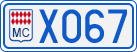 License plate of Monaco, Cars