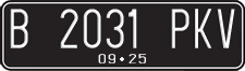 License plate of Indonesia, Regular plates