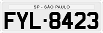 License plate of Brazil, Private owners (1990)