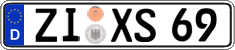 German license plate, Regular plates