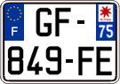 French license plate, SIV (ordinary)