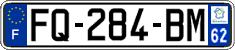 French license plate, SIV (ordinary)