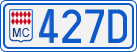License plate of Monaco, Cars