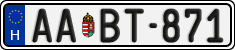 license plates of Hungary, Regular plates (2022)