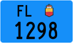 License plate of Liechtenstein, Work and fire vehicles (blue)