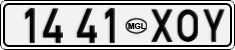 License plate of Mongolia, Cars