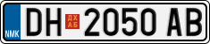 License plate of North Macedonia, Regular plates (2012)