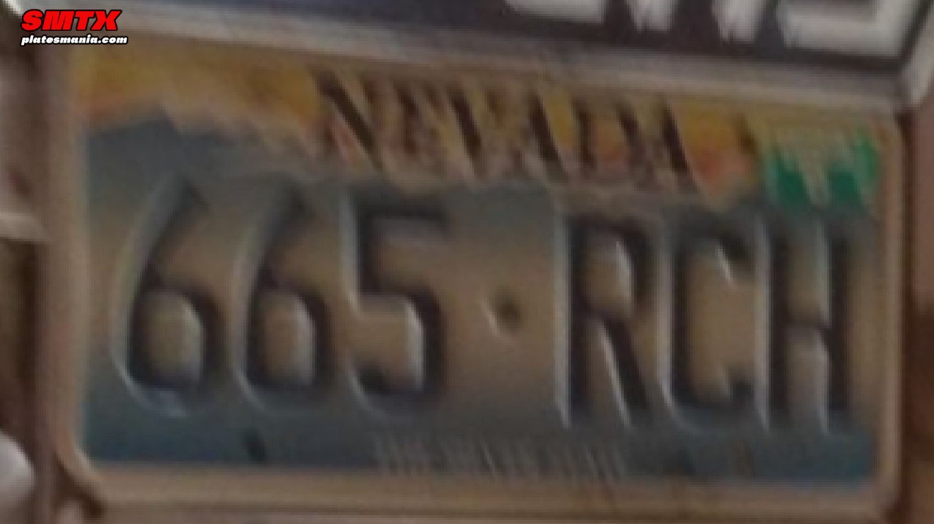 665-RCH, License plate without vehicle 