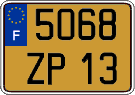 French license plate, FNI