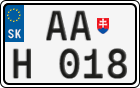 License plate of Slovakia, Oldtimers