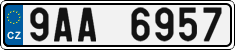 License plate of the Czech Republic, Cars (2001)