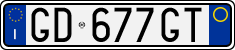 License plate of Italy, Cars (1994 year series)