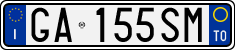 License plate of Italy, Cars (1994 year series)