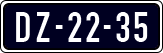 License plate of the Netherlands, Imported oldtimers (cars)