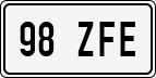 License plate of Estonia, Regular car plates (US-size)