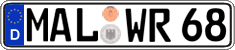 German license plate, Regular plates