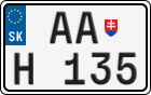 License plate of Slovakia, Oldtimers