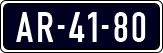 License plate of the Netherlands, Imported oldtimers (cars)