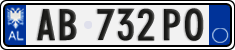 License plate of Albania, Cars (2011)