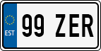 License plate of Estonia, Regular car plates (US-size)