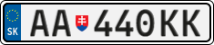 License plate of Slovakia, Cars